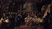 Henri Testelin Colbert Presenting the Members of the Royal Academy of Sciences to Louis XIV in 1667 oil painting artist